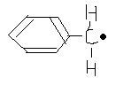 名词解释：苄基自由基（用结构式或反应式表示）