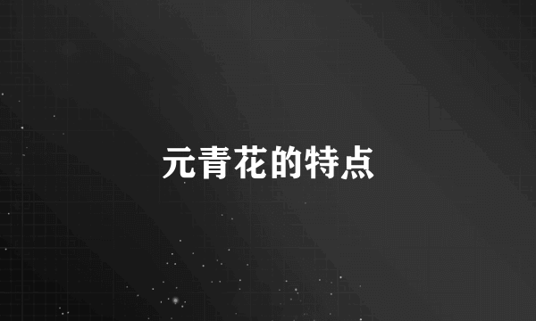 元青花的特点