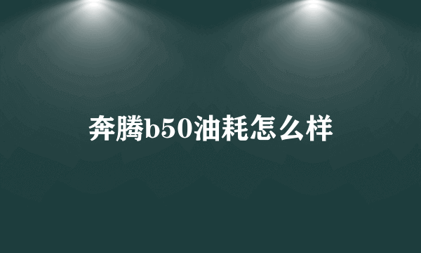 奔腾b50油耗怎么样