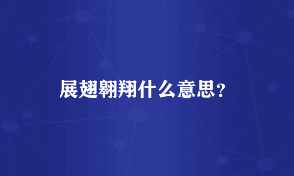 展翅翱翔什么意思？