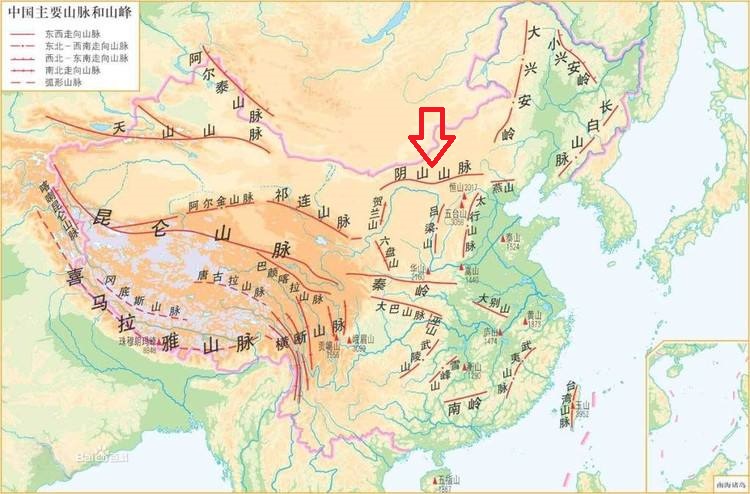 阴山山脉经过哪些地区，，，详细点