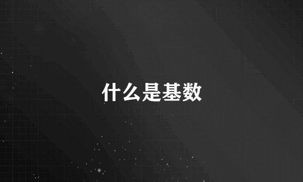 什么是基数