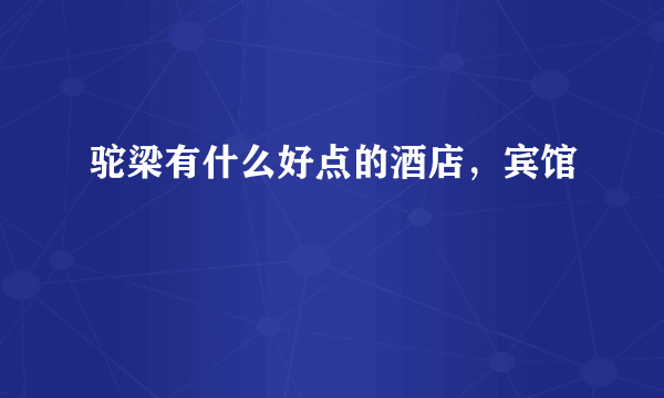驼梁有什么好点的酒店，宾馆