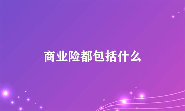 商业险都包括什么