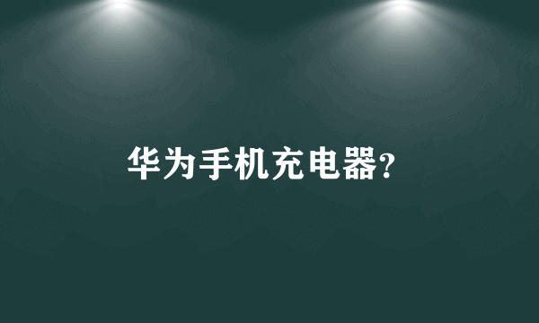 华为手机充电器？