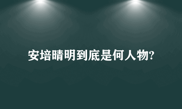 安培晴明到底是何人物?