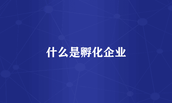 什么是孵化企业