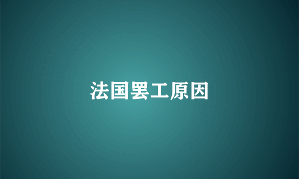 法国罢工原因