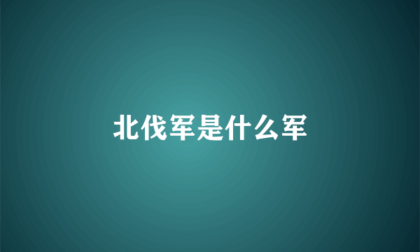 北伐军是什么军