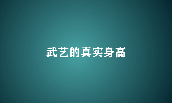 武艺的真实身高