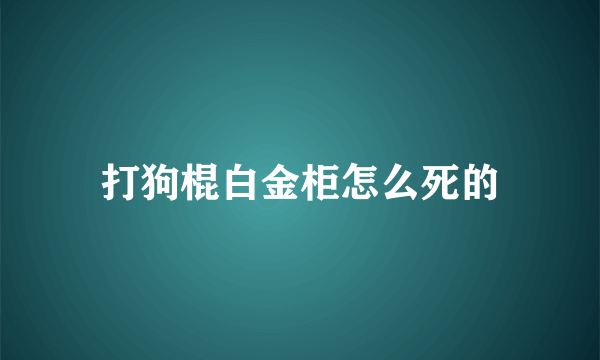 打狗棍白金柜怎么死的
