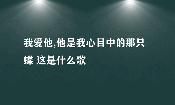 我爱他,他是我心目中的那只蝶 这是什么歌