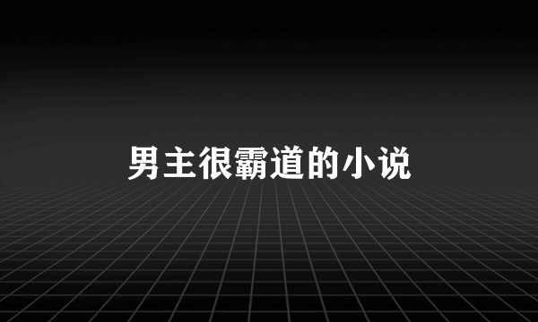 男主很霸道的小说