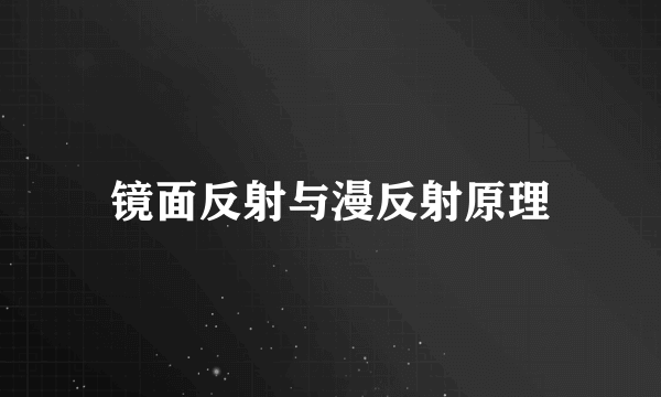 镜面反射与漫反射原理