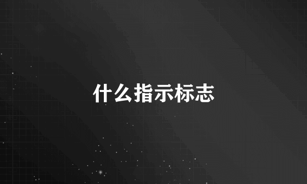 什么指示标志