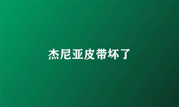 杰尼亚皮带坏了