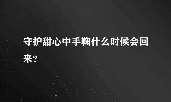 守护甜心中手鞠什么时候会回来？