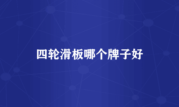 四轮滑板哪个牌子好