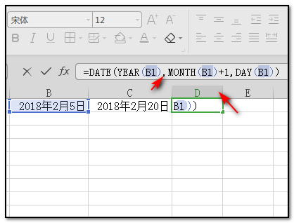 Excel中的日期如何可以按月递增？
