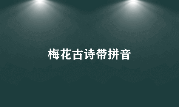 梅花古诗带拼音