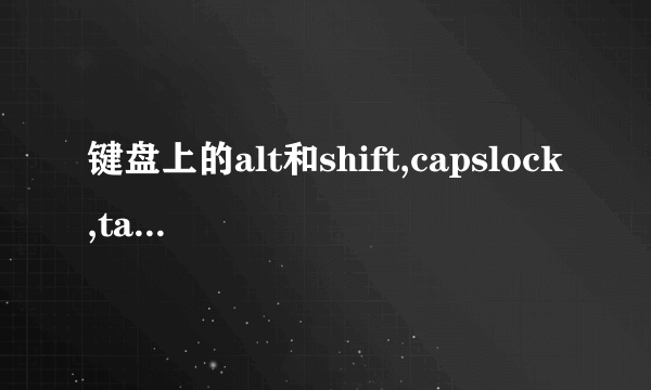 键盘上的alt和shift,capslock,tab是什么意思