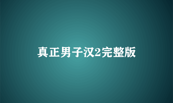 真正男子汉2完整版