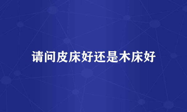 请问皮床好还是木床好