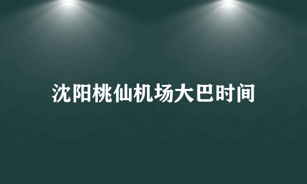 沈阳桃仙机场大巴时间