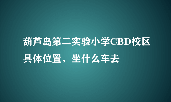 葫芦岛第二实验小学CBD校区具体位置，坐什么车去