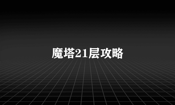 魔塔21层攻略