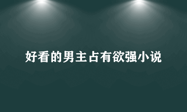 好看的男主占有欲强小说