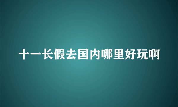 十一长假去国内哪里好玩啊