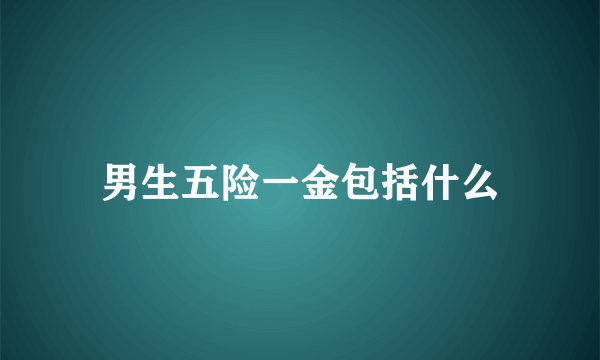 男生五险一金包括什么
