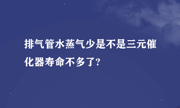 排气管水蒸气少是不是三元催化器寿命不多了?