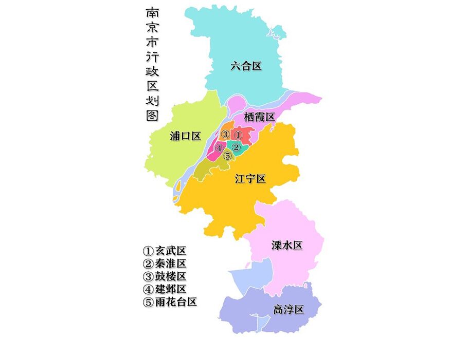 南京市共有哪几个县和区?