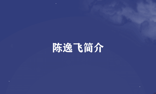 陈逸飞简介