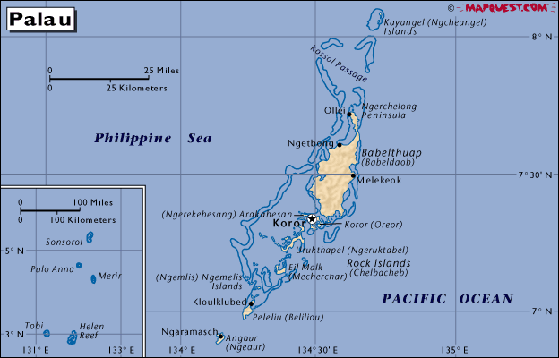 想知道 世界地图帕劳国 在哪