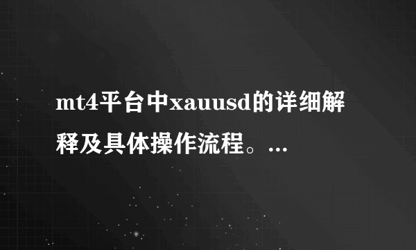 mt4平台中xauusd的详细解释及具体操作流程。图中分别是什么意思？一手多少钱？蓝色156.20