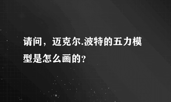 请问，迈克尔.波特的五力模型是怎么画的？