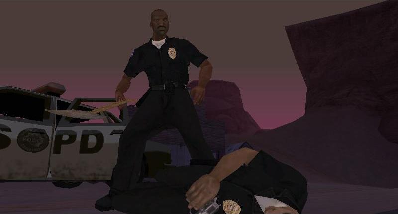 侠盗猎车手：圣安地列斯 三个坏警察中汤普尼是因车祸而死，那另外两个警察是怎么死的？