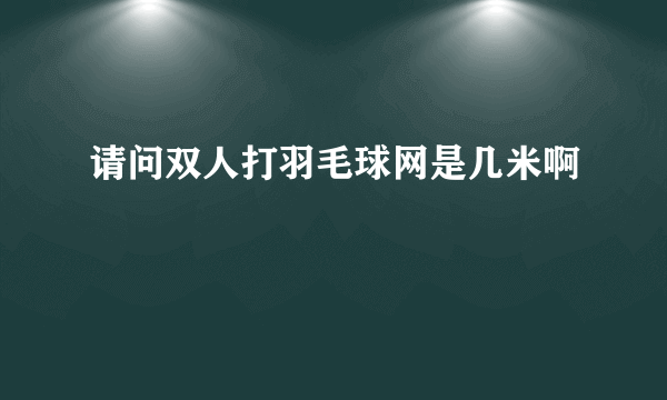 请问双人打羽毛球网是几米啊