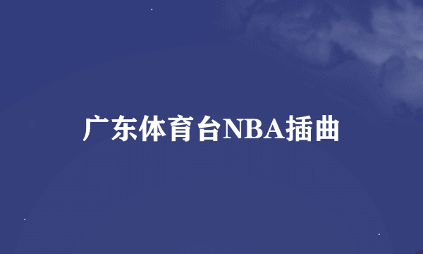 广东体育台NBA插曲
