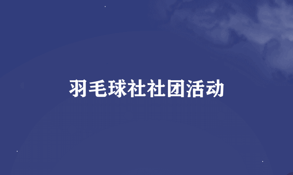 羽毛球社社团活动