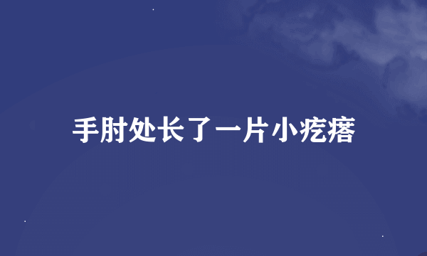 手肘处长了一片小疙瘩
