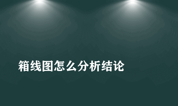 
箱线图怎么分析结论

