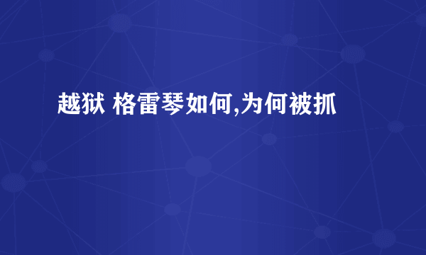 越狱 格雷琴如何,为何被抓