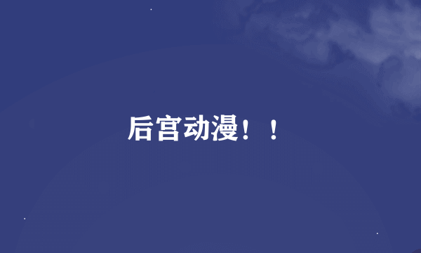 后宫动漫！！