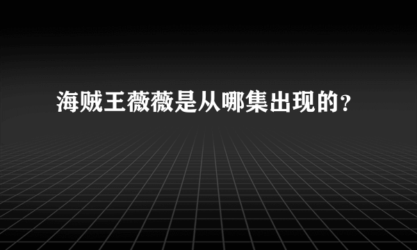 海贼王薇薇是从哪集出现的？