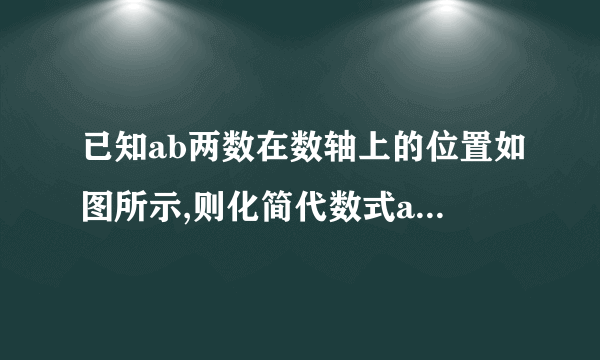 已知ab两数在数轴上的位置如图所示,则化简代数式a,减b的绝对值减去1-a的绝对