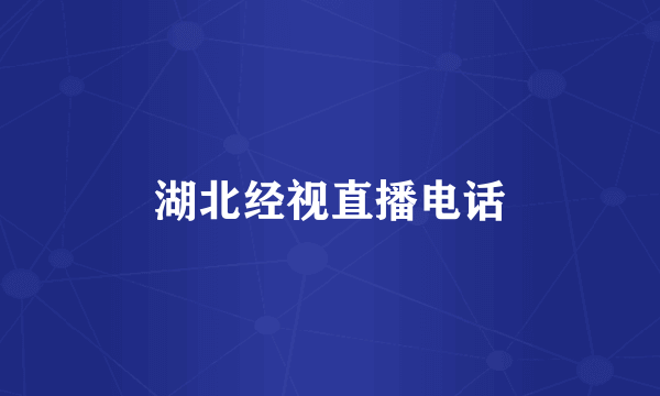 湖北经视直播电话